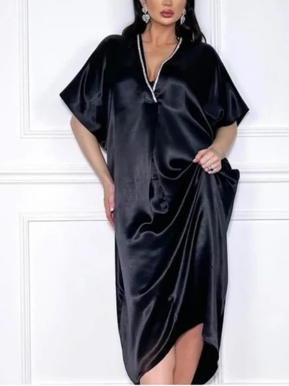 Nwt Zara New Zara Black Rhinestone Tunic Dress 4886/271